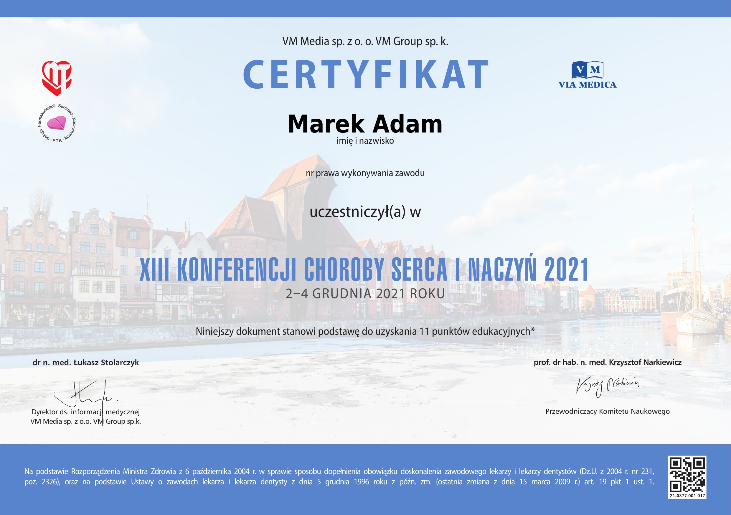 XIII KONFERENCJI CHOROBY SERCA I NACZYŃ - 2021