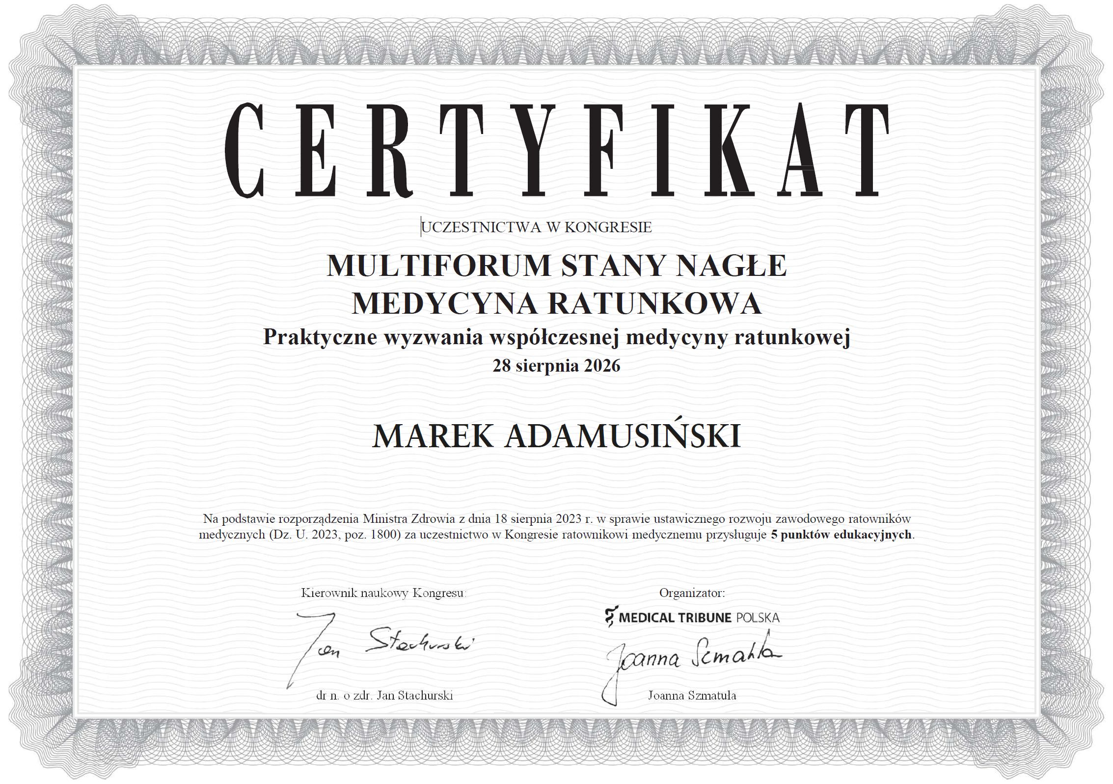 Multiforum - stany nagłe - 2026 rok